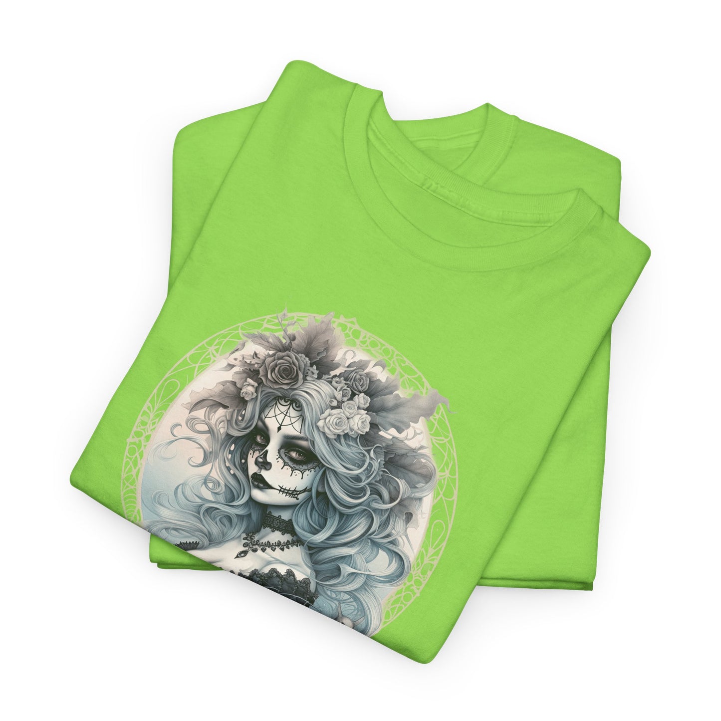 Halloween 017 Dia De Los Muertos WB Unisex Heavy Cotton Tee - Gilden 5000