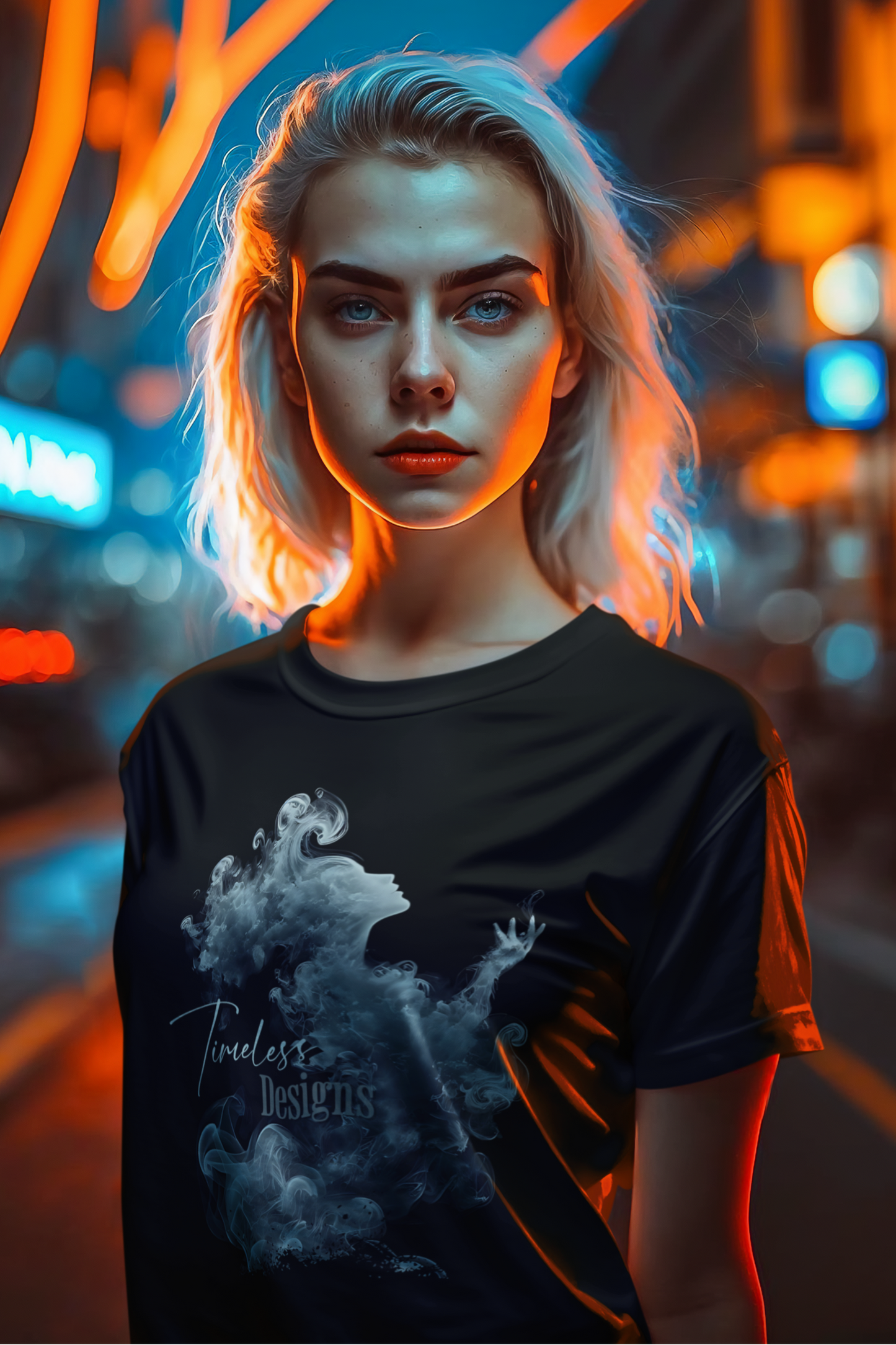 Smoke Lady 01 Unisex Heavy Cotton Tee