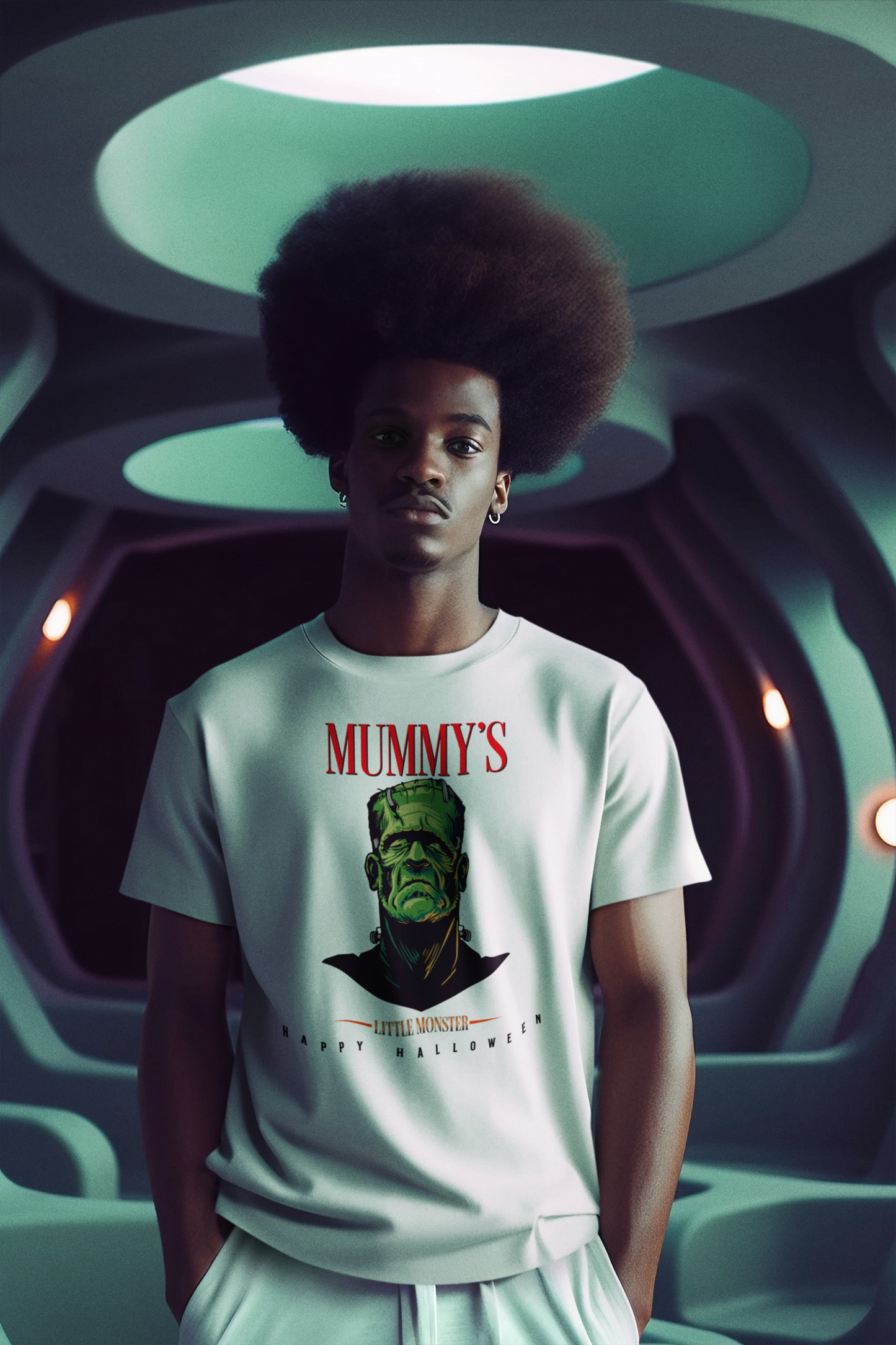 Unisex Softstyle T-Shirt - Mummy's Little Monster Happy Halloween - Light