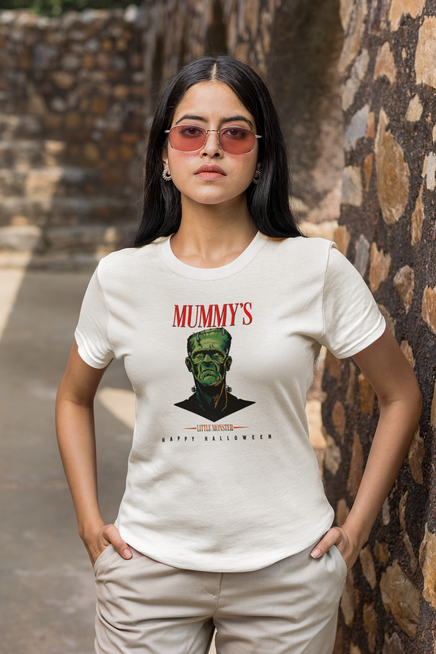 Unisex Softstyle T-Shirt - Mummy's Little Monster Happy Halloween - Light