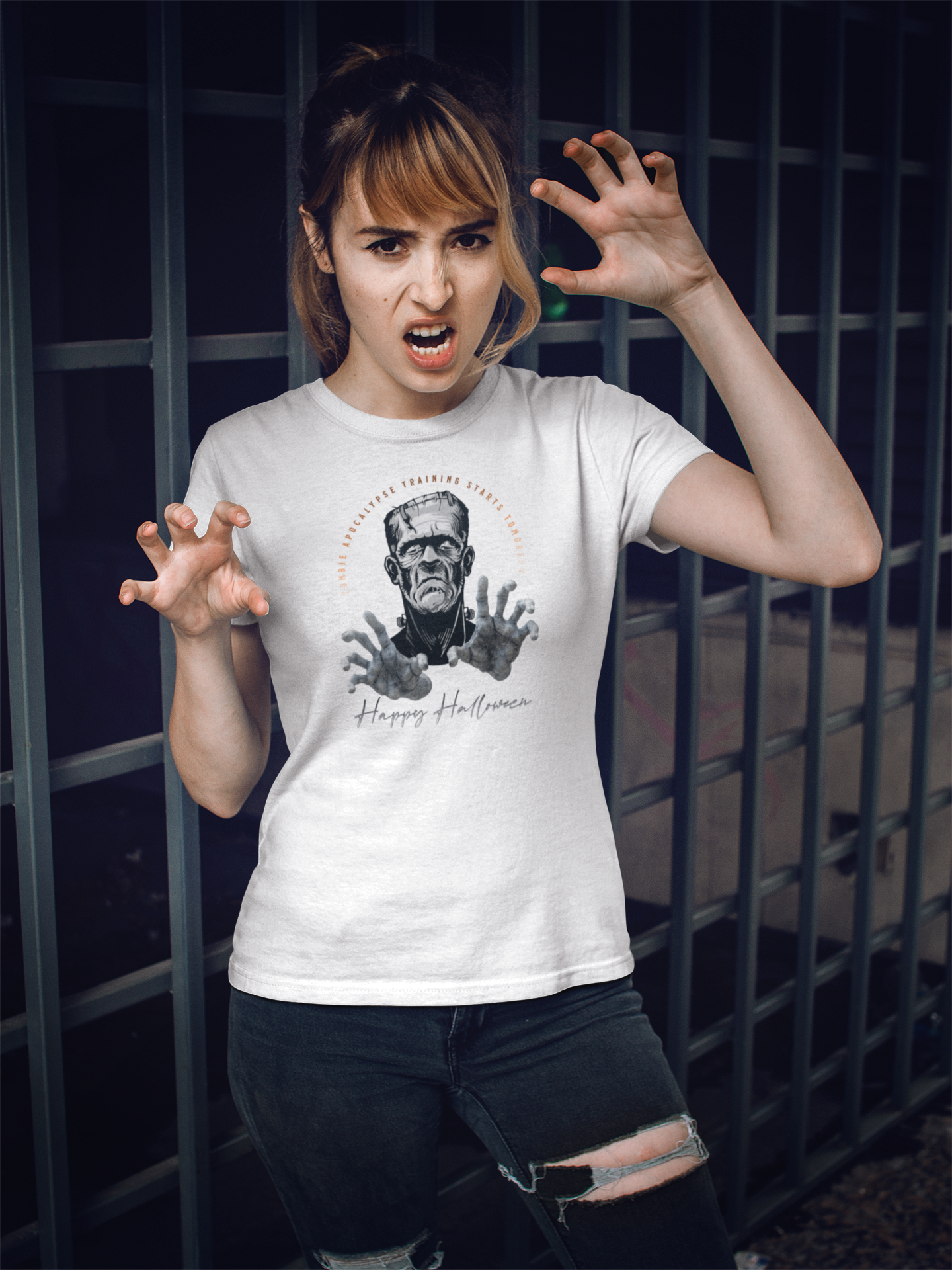Halloween 005 Frank 01 WB Champion T-Shirt