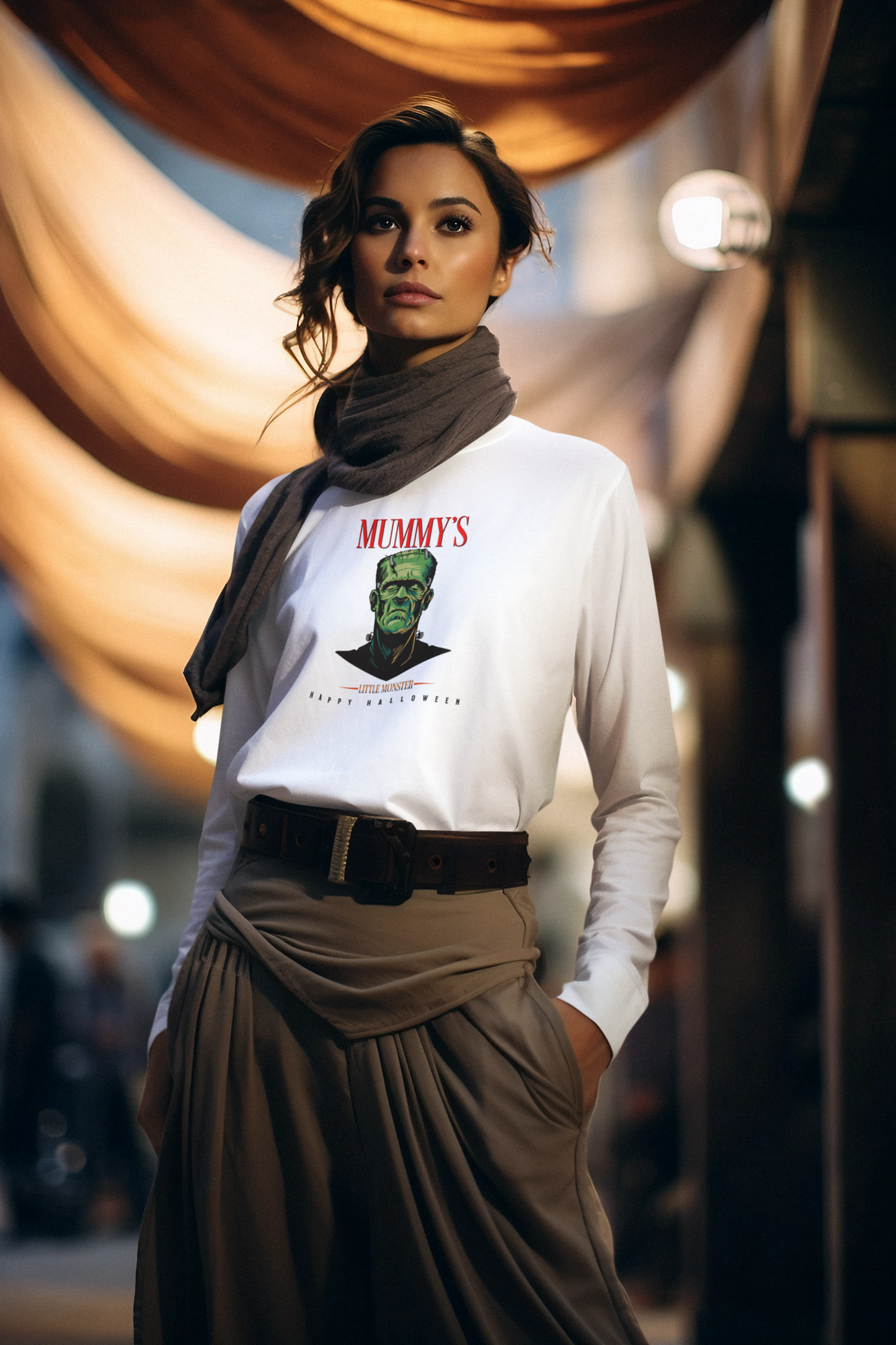 Unisex Softstyle T-Shirt - Mummy's Little Monster Happy Halloween - Light