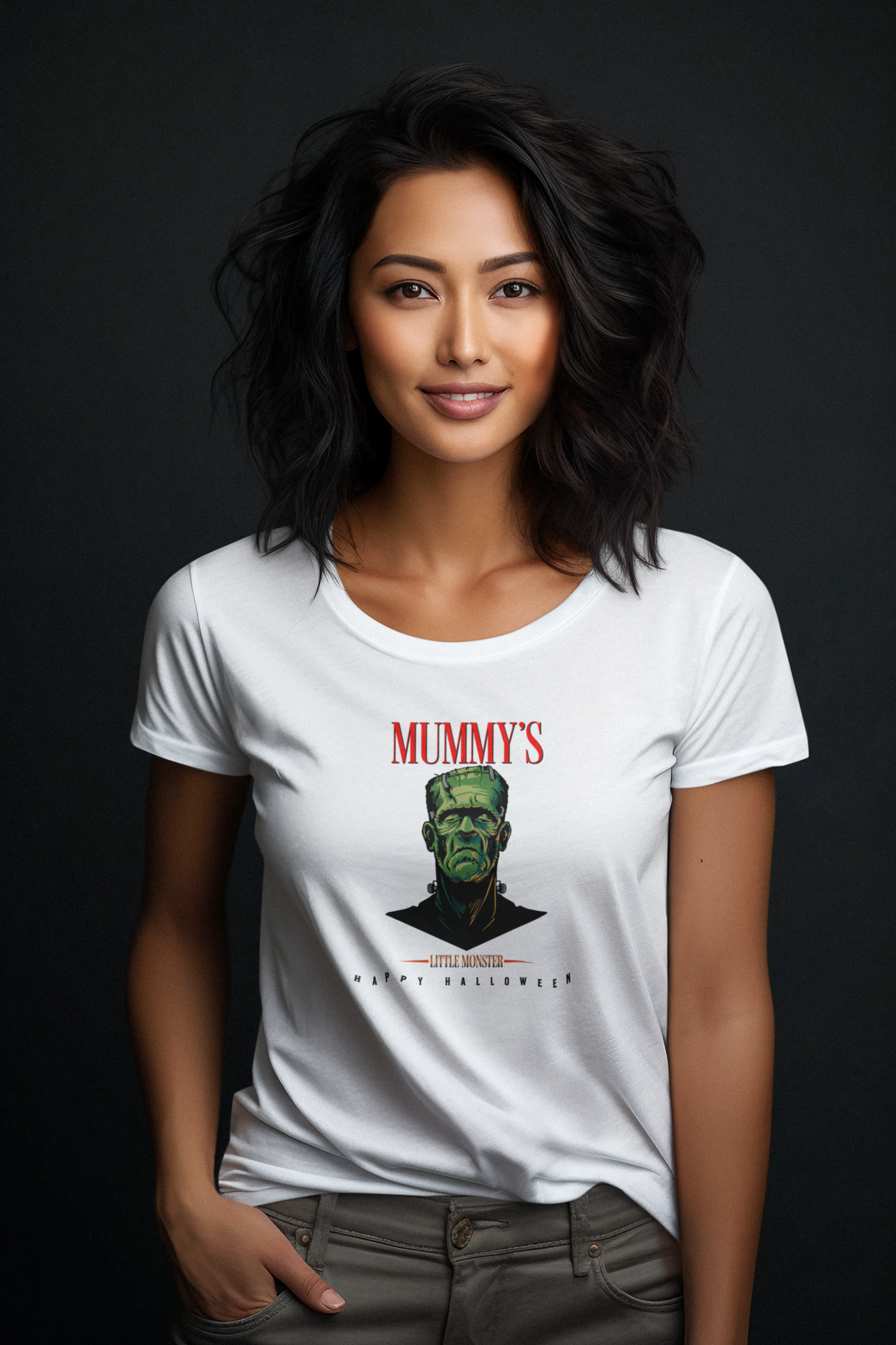 Unisex Softstyle T-Shirt - Mummy's Little Monster Happy Halloween - Light