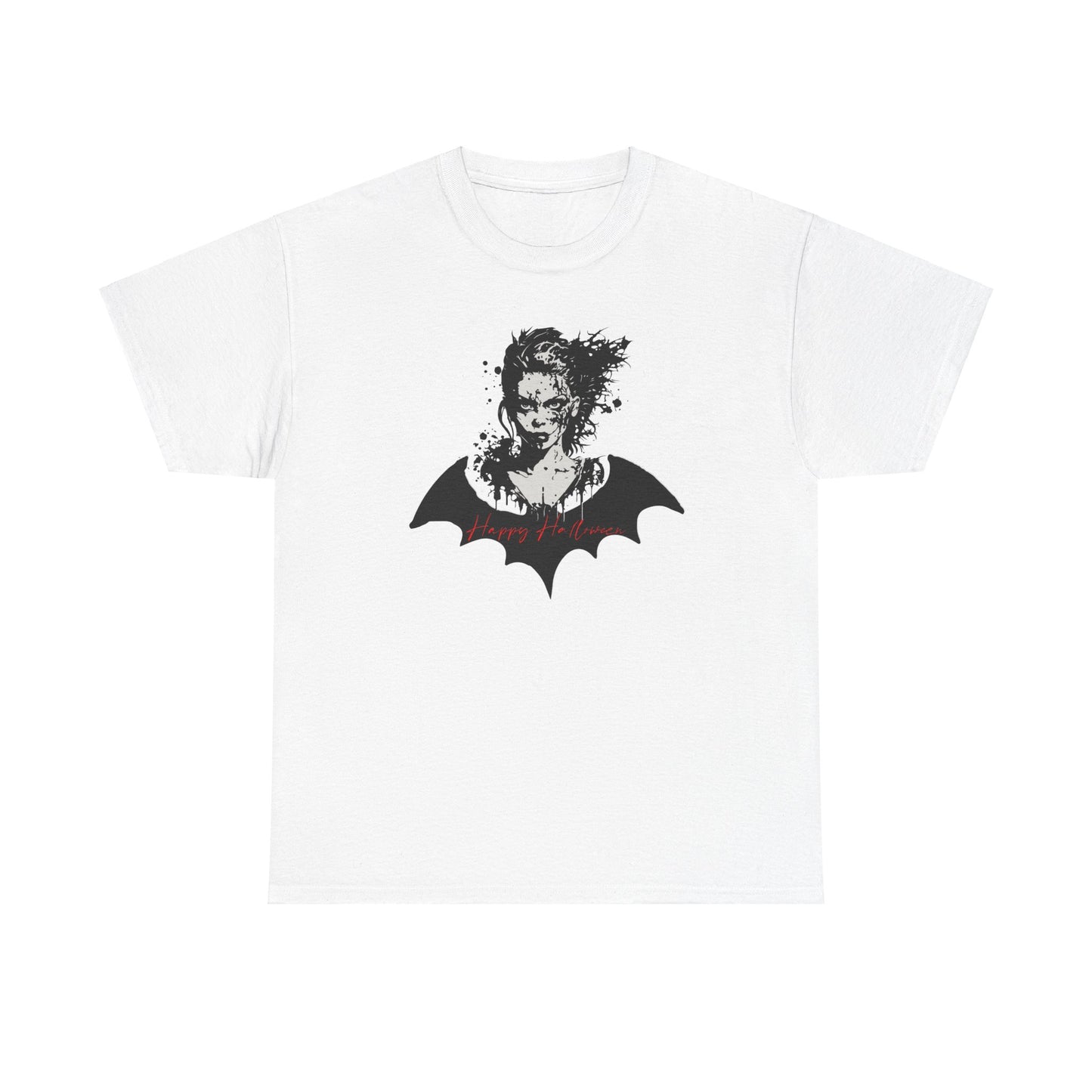 Unisex Heavy Cotton Tee - Halloween Bat Woman 55