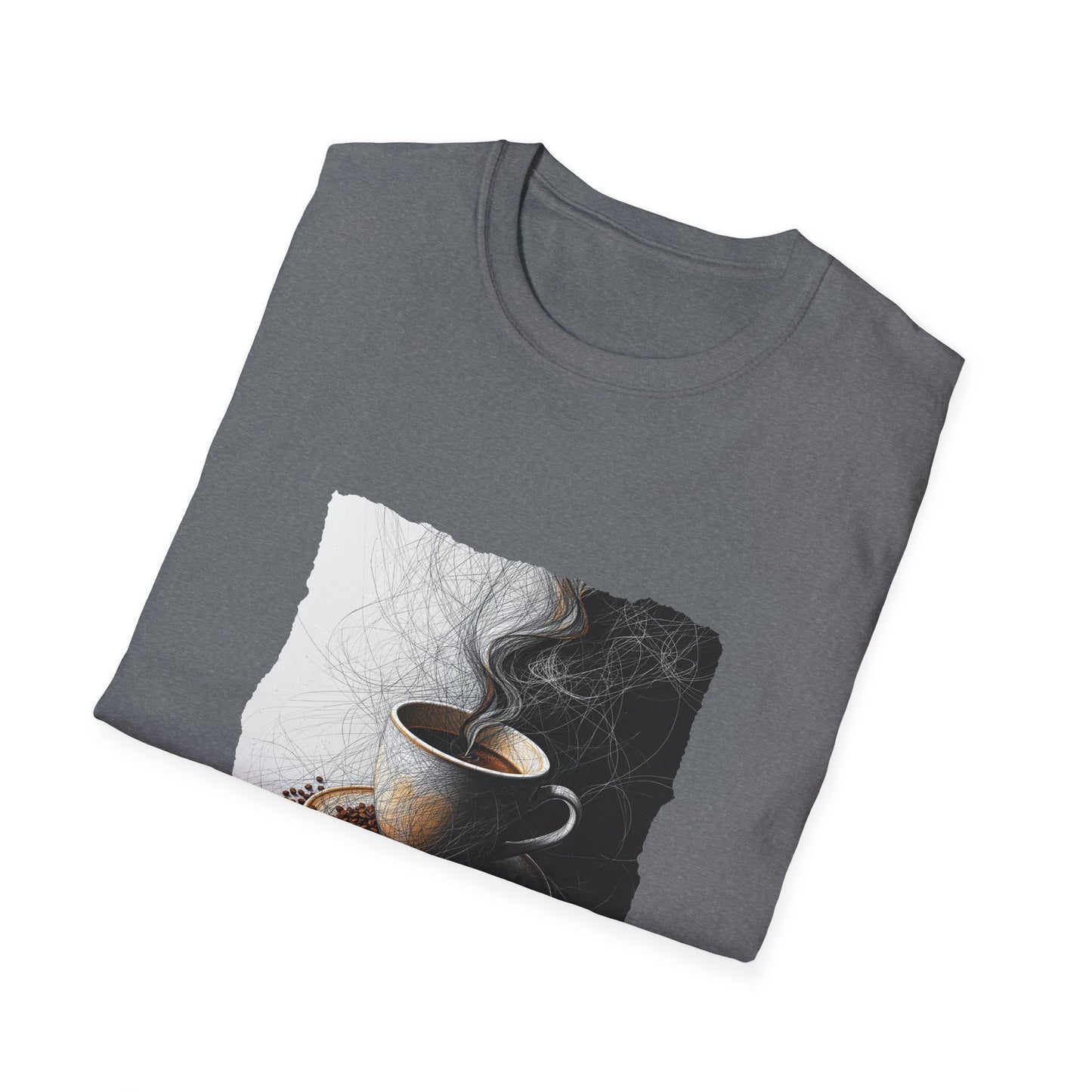 Coffee - 05, Unisex Softstyle T-Shirt, Retro Tee, Gift, Coffee Enthusiast Apparel, Classic