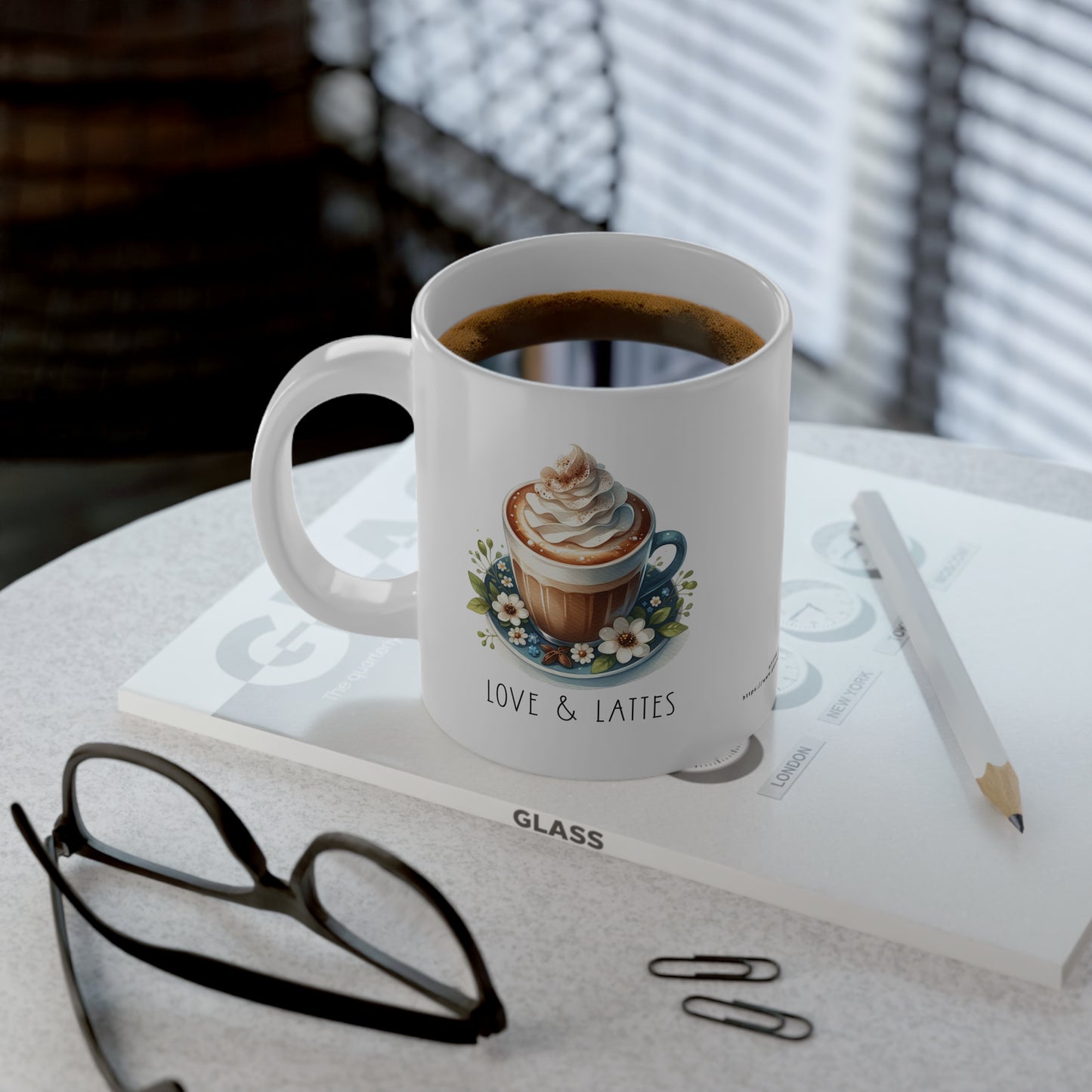 Jumbo Mug Love & Lattes - 03, 20oz, Coffee Cup for Home or Office, Unique Gift for Special Occasions, Coffee Lovers