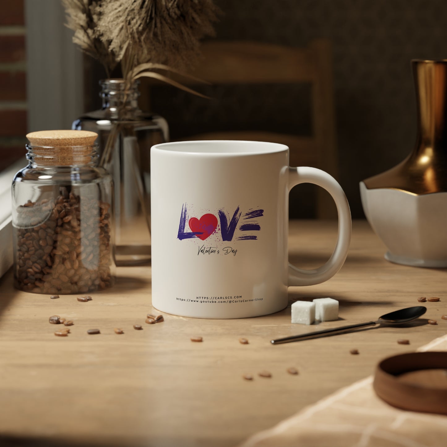 LOVE Splash Valentine’s Day - Gardener Jumbo Mug - 20oz, Perfect for Coffee Lovers, Birthday, Home Decor