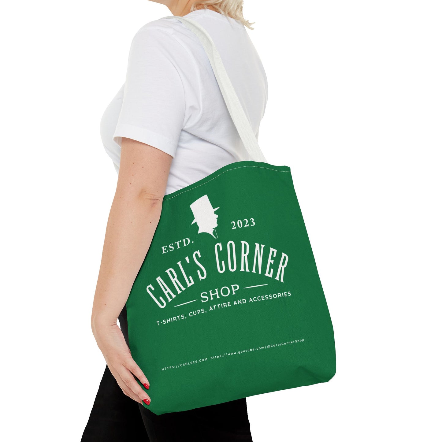 Carl's Corner Stylish Custom Dark Green Tote Bag - Perfect for Shopping, Beach Days, Gifts, and Everyday Use