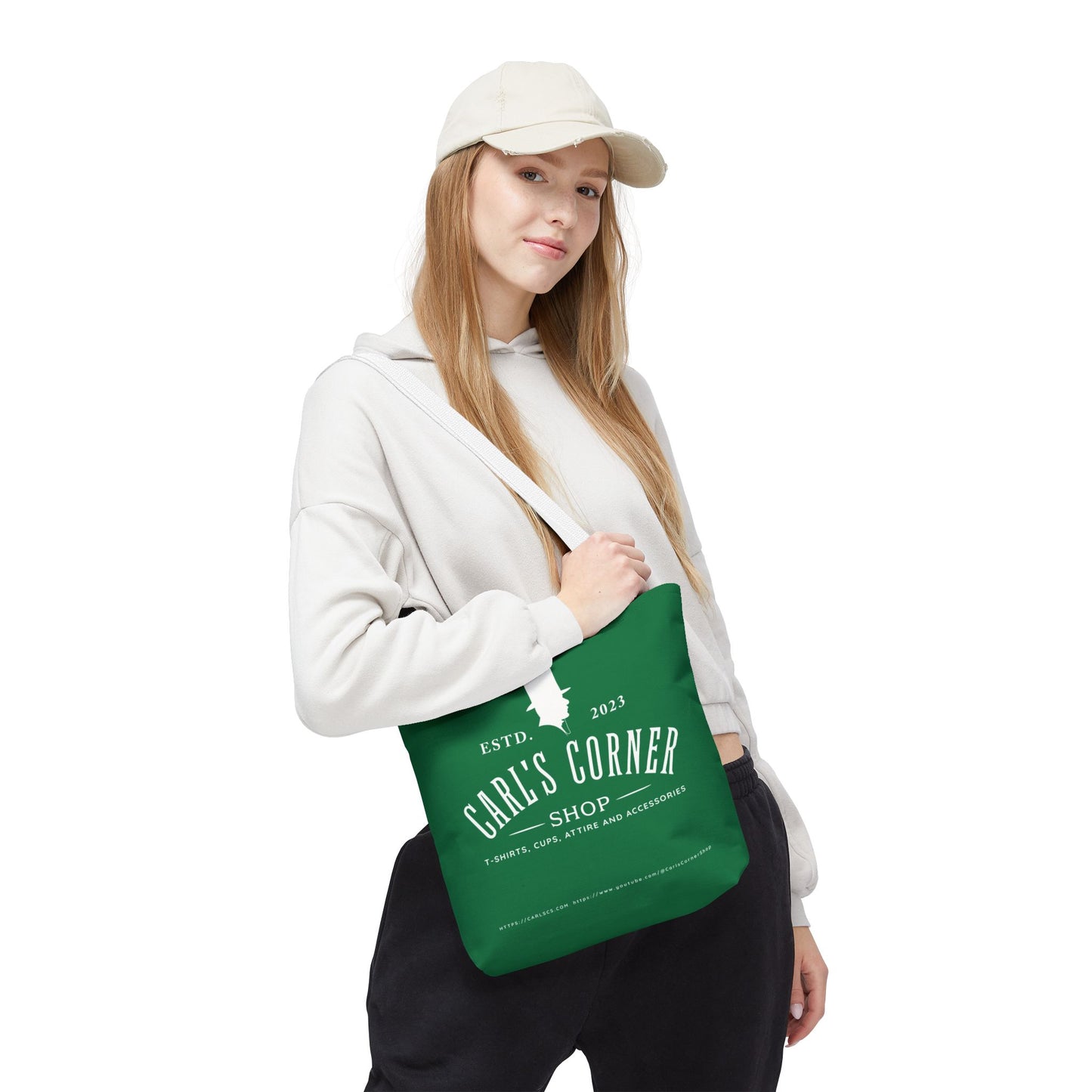 Carl's Corner Stylish Custom Dark Green Tote Bag - Perfect for Shopping, Beach Days, Gifts, and Everyday Use