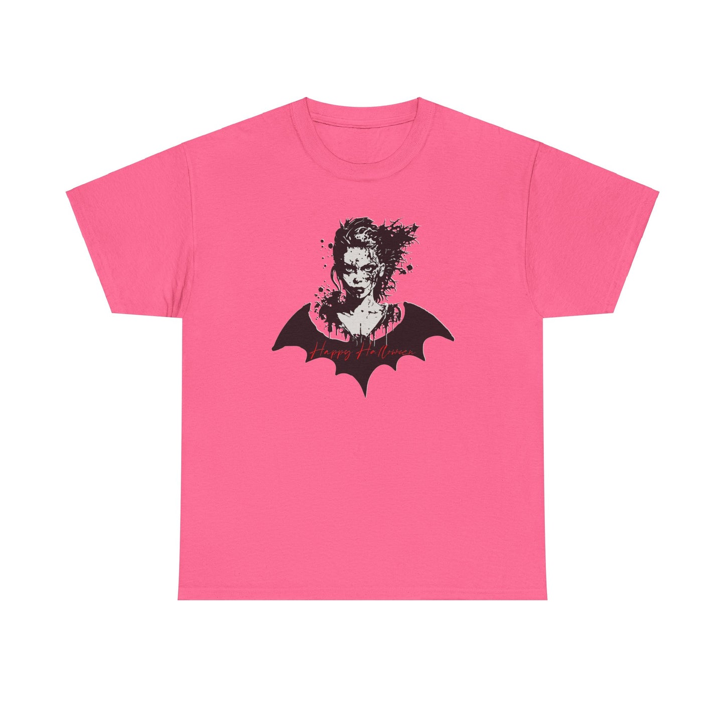 Unisex Heavy Cotton Tee - Halloween Bat Woman 55