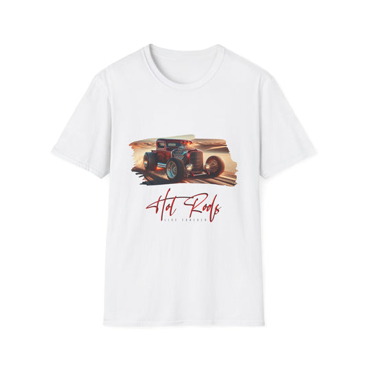 Vintage Hot Rod - 50, Unisex Softstyle T-Shirt, Retro Car Tee, Automotive Gift, Car Enthusiast Apparel, Classic Cars, Father's Day Gift