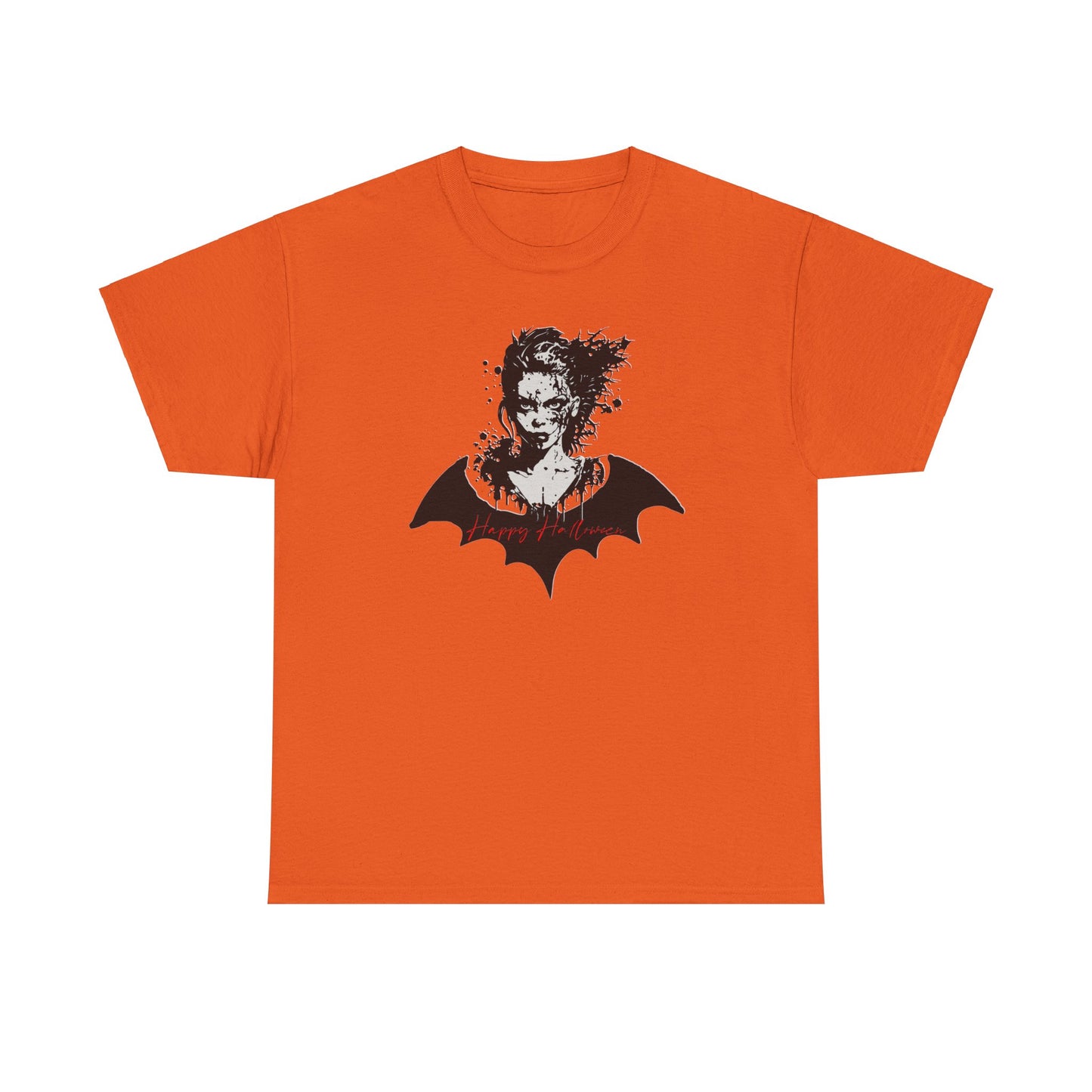 Unisex Heavy Cotton Tee - Halloween Bat Woman 55