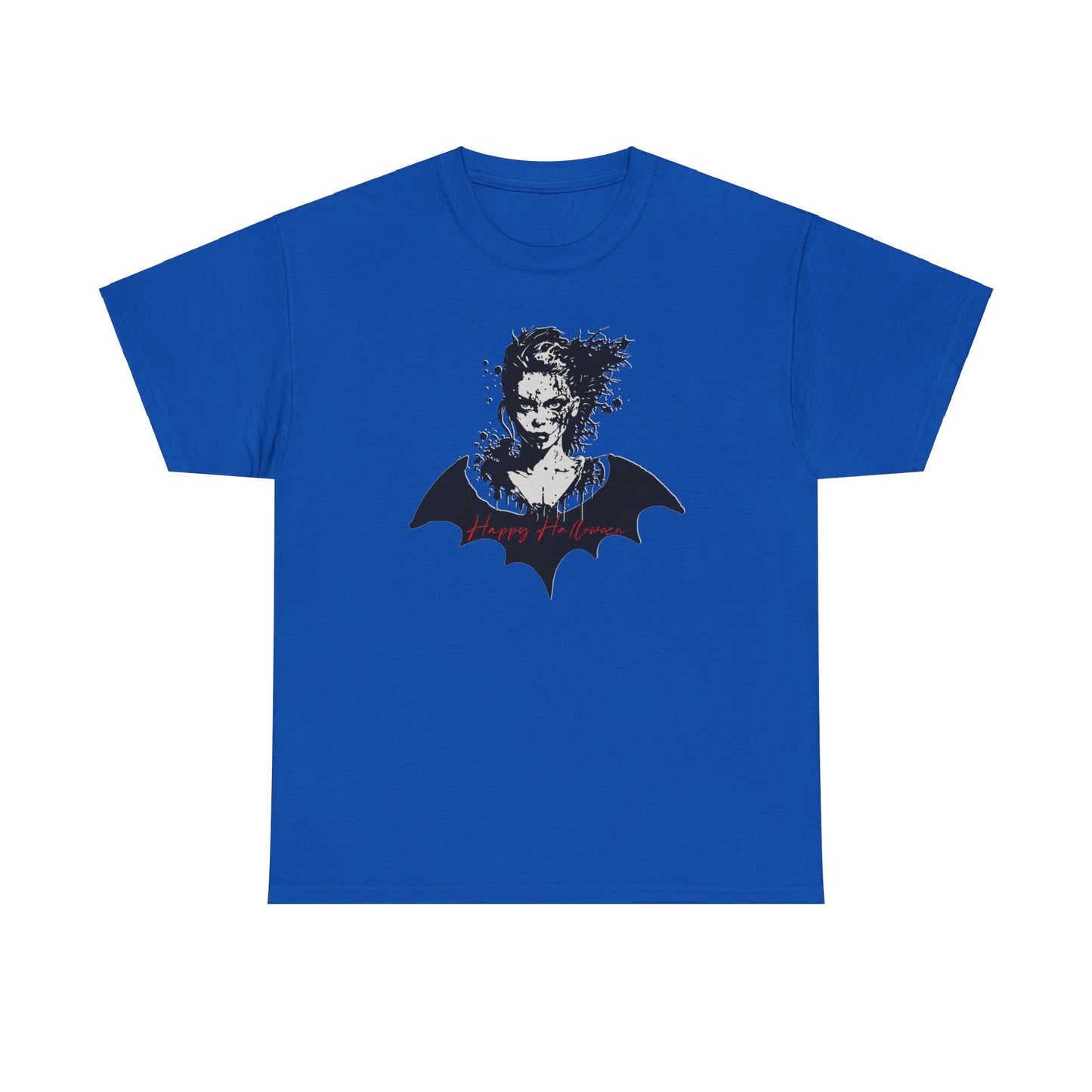 Unisex Heavy Cotton Tee - Halloween Bat Woman 55