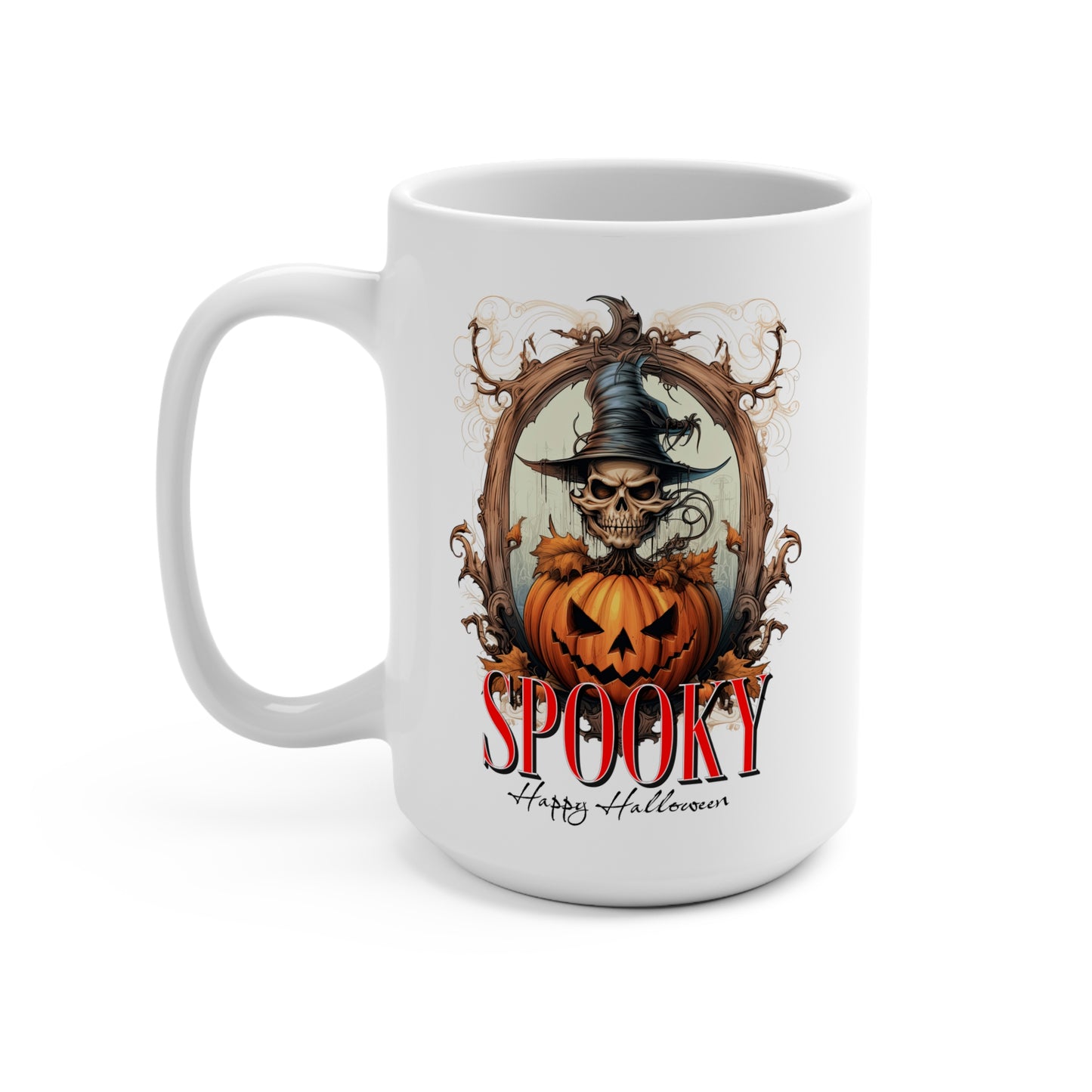 Mug 15oz Happy Halloween Light Script - 043