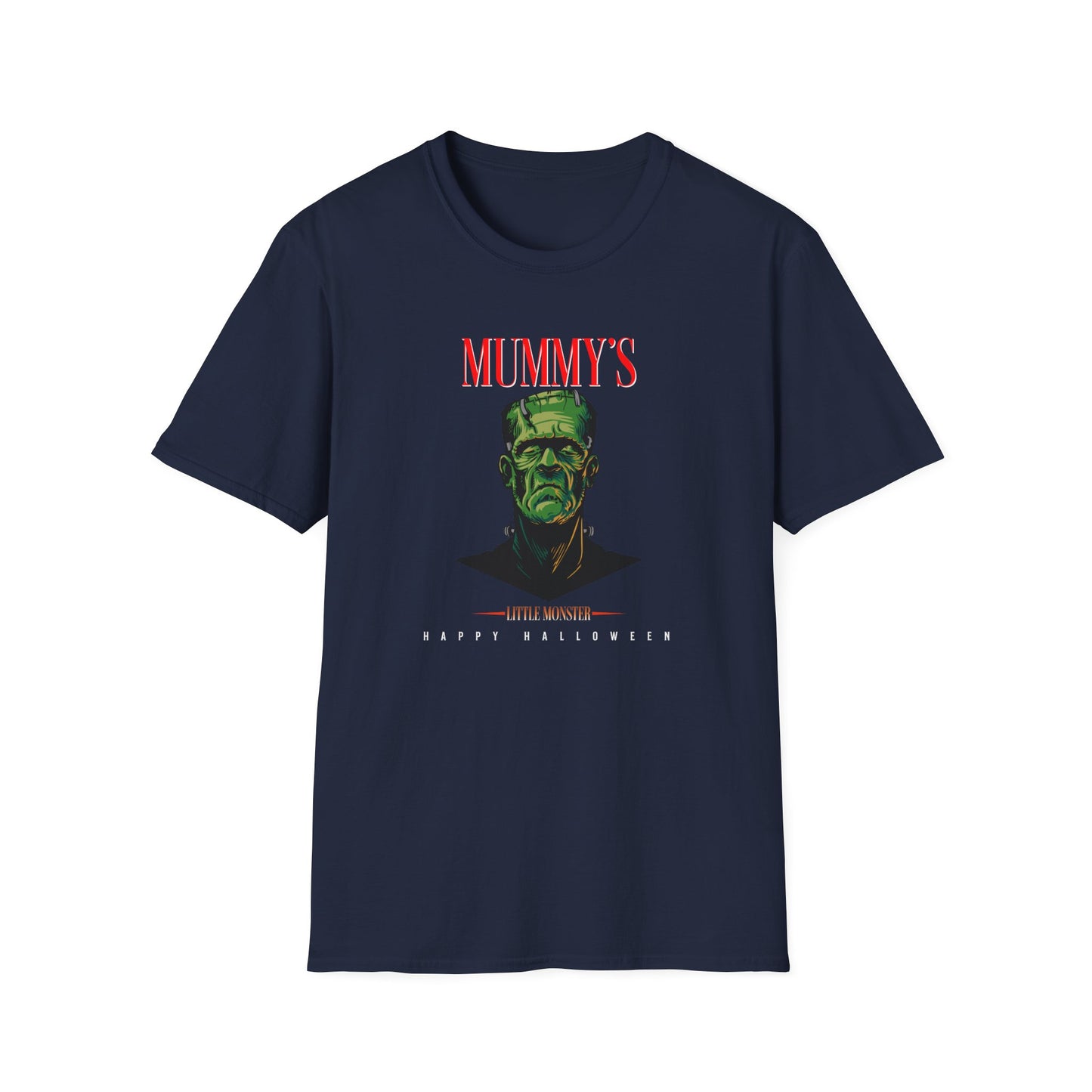 Unisex Softstyle T-Shirt - Mummy's Little Monster Happy Halloween - Dark