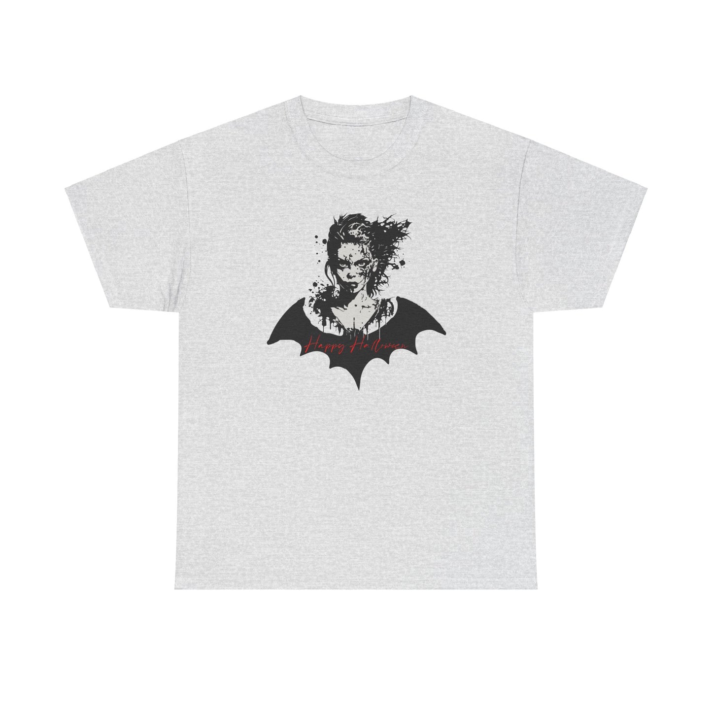 Unisex Heavy Cotton Tee - Halloween Bat Woman 55