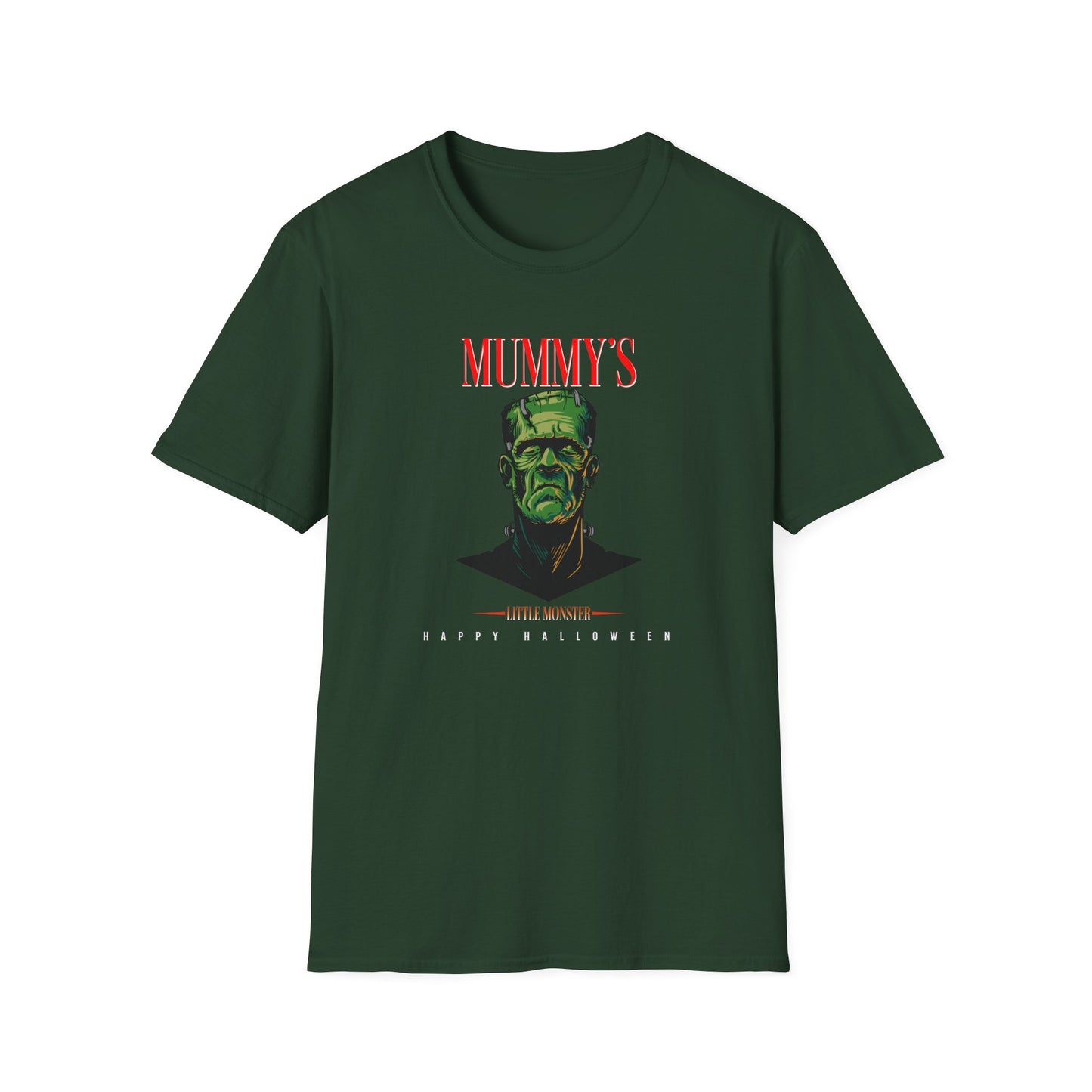 Unisex Softstyle T-Shirt - Mummy's Little Monster Happy Halloween - Dark