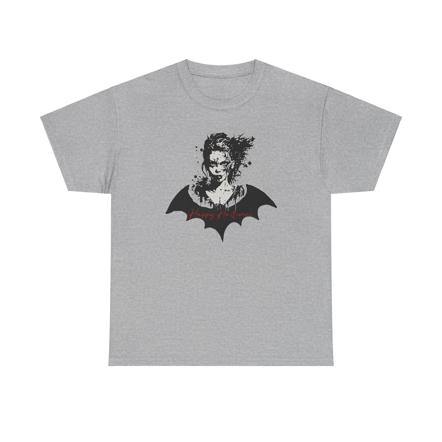 Unisex Heavy Cotton Tee - Halloween Bat Woman 55